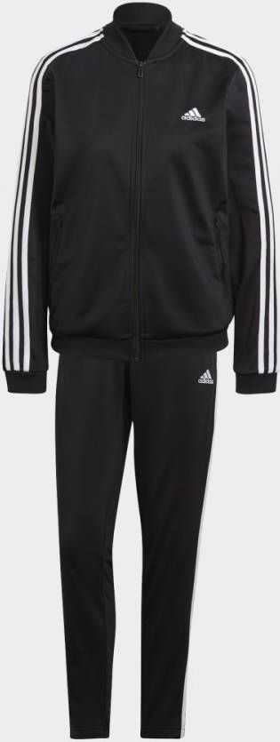 Adidas Essentials 3 Stripes Trainingspak Black/White Dames online kopen