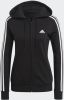 Adidas Essentials French Terry 3 Stripes Full Zip hooded sweatshirt , Zwart, Dames online kopen