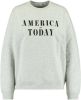 America Today sweater Stella met logo mid grey melange online kopen