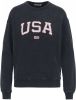 America Today sweater Soel met tekst washed grey online kopen