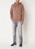 Calvin klein Monologo Sleeve Badg J30J314036Gve Jeans, Beige, Heren online kopen