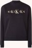 CALVIN KLEIN regular fit sweater met logo zwart online kopen