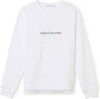 Calvin Klein Sweater met splitjes en metallic logoprint online kopen