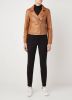 Expresso Cropped bikerjack van leer met ritszakken online kopen