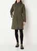 Ilse Jacobsen Long Rain Coat Dames (Softshell-Lange Vorm) Donkerkaki online kopen