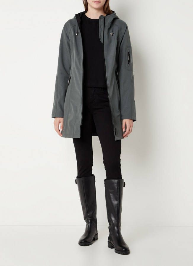 Ilse Jacobsen 3/4 Rain Coat Softshell Dames Middengroen online kopen