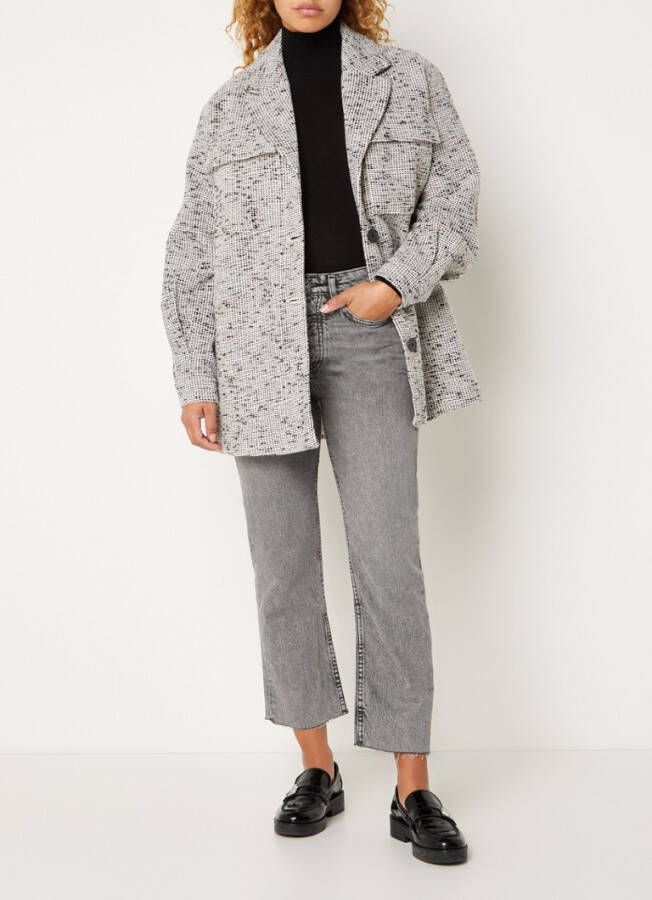 NA-KD NA KD Oversized mantel met tweed look en steekzakken online kopen