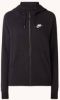 Nike Sportswear Essential Fleecehoodie met rits voor dames Zwart online kopen