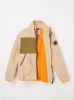 Scotch & Soda Contrast panelled zip through teddy jacket online kopen
