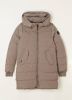 Airforce Jade gewatteerde longline jas met capuchon online kopen