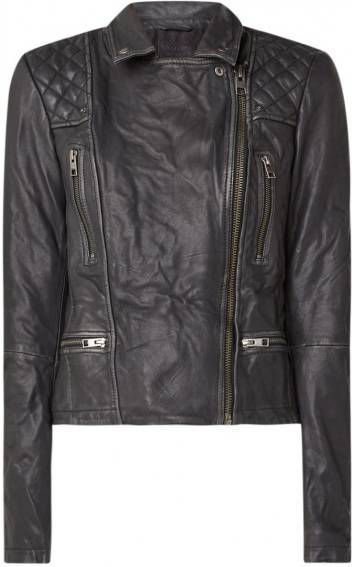 AllSaints Cargo bikerjack van schapenleer met vintage look online kopen