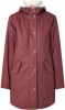 America Today Dames Lange Regenjas Van Gerecycled Polyester Teddy Rood online kopen