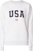America Today Dames Sweater Usa Tekstborduring Grijs online kopen