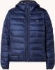 Tommy Jeans gewatteerde jas TJW QUILTED TAPE HOODED JACKET met logo donkerblauw online kopen