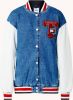 Tommy Hilfiger Letterman oversized baseball jack van denim met patches online kopen