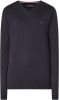 Tommy Hilfiger Blauwe Trui Core Cotton silk Vneck online kopen