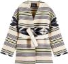 Scotch & Soda Ikat jacquard blanket wrap coat 167442 22 Pflm A31 , Beige, Dames online kopen