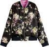 Scotch & Soda Printed reversible bomber jacket aster black online kopen