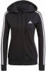 Adidas Essentials French Terry 3Stripes Full zip Dames Hoodies Black Katoen Jersey online kopen