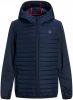 JACK & JONES JUNIOR gewatteerde tussenjas JJEMULTI donkerblauw/donkerrood online kopen