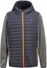 JACK & JONES JUNIOR gewatteerde tussenjas JJEMULTI grijs melange/donkerblauw/oranje online kopen