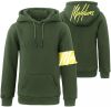 Malelions hoodie met logo army groen/geel online kopen