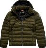 Superdry Winterjas fuji hooded classic puffer jacket dark moss(m5011201a gul ) online kopen