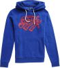 Superdry hoodie met logo bif rich blue marl online kopen