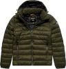 Superdry Winterjas fuji hooded classic puffer jacket dark moss(m5011201a gul ) online kopen