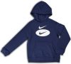 Nike Boys Swoosh Over The Head Hoody basisschool Hoodies Blue Katoen Fleece online kopen