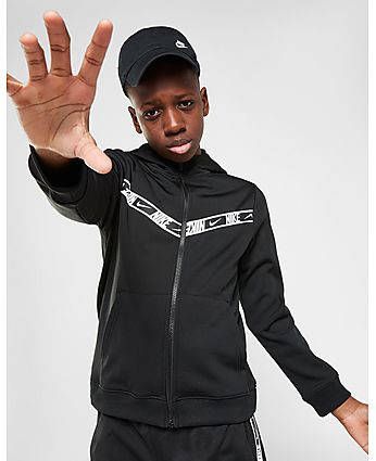 Nike Sportswear Hoodie met rits voor jongens Black/Black/White online kopen