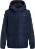 JACK & JONES JUNIOR gewatteerde tussenjas JJEMULTI donkerblauw/donkerrood online kopen