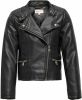 Only ! Meisjes Jasje -- Zwart Polyurethaan/viscose/polyesther online kopen