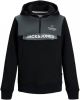 JACK & JONES JUNIOR hoodie JCODOGGO met logo zwart/grijs online kopen