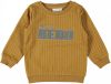 NAME IT MINI sweater NMMNICOLAJ met tekst okergeel online kopen