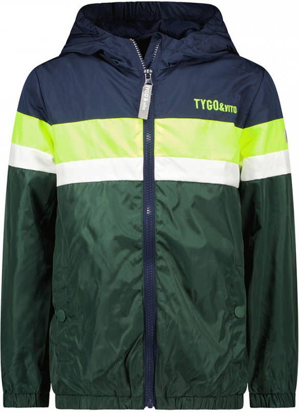 TYGO & vito zomerjas van gerecycled polyester blauw/groen/wit online kopen