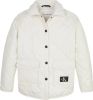 Calvin Klein Gebroken Wit Jack Quilted Wide Overshirt online kopen