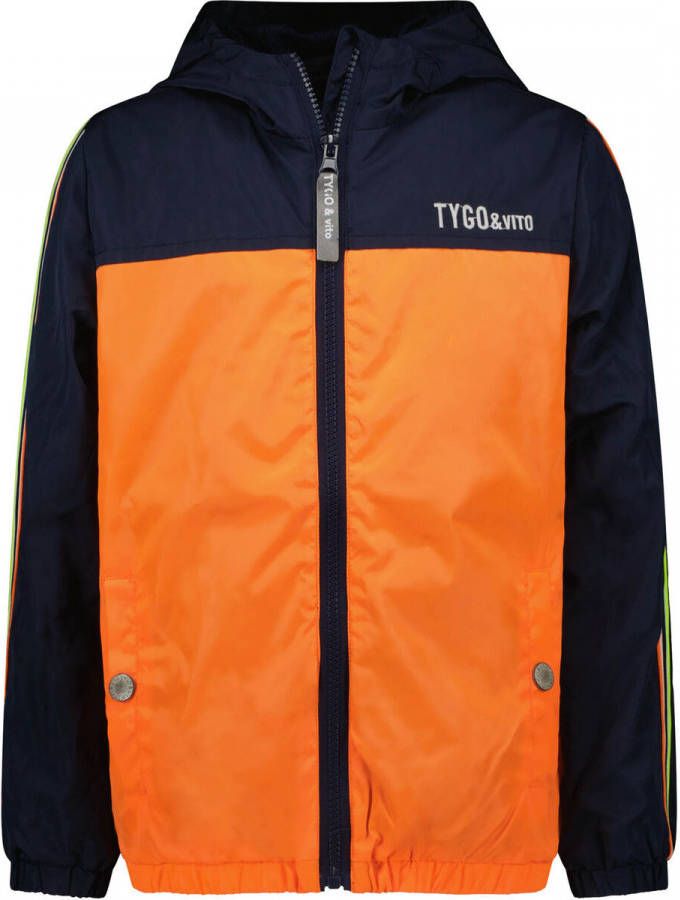 TYGO & vito zomerjas van gerecycled polyester oranje/donkerblauw online kopen