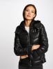 Morgan imitatieleren gewatteerde jas zwart online kopen