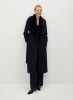 Mango Hilton mantel in wolblend met afneembare kraag van imitatiebont online kopen