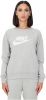 Nike Sportswear Essential Fleece sweatshirt met ronde hals voor dames Grijs online kopen