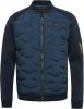 PME Legend Blauwe Jack Zip Jacket Terry Mixed Padded Nylon online kopen