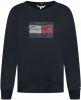 Tommy Hilfiger Logo print organic cotton sweatshirt , Blauw, Dames online kopen