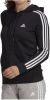 Adidas Essentials French Terry 3 Stripes Full Zip hooded sweatshirt , Zwart, Dames online kopen