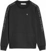 Calvin klein JEANS sweater met contrastbies zwart/wit online kopen