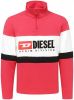 Diesel S Saint Division sweater met logoborduring en halve rits online kopen
