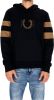 Fred Perry Sweatshirt met opvallend gestreepte motief, bedrukt logo en man kap M4719 Black , Zwart, Heren online kopen
