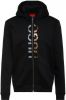 Hugo Boss Relaxed fit Hooded Sweatshirt with Split Logo , Zwart, Heren online kopen