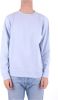 Hugo Boss sweater lichtblauw effen katoen ronde hals online kopen