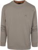 Hugo Boss sweater bordeaux effen katoen ronde hals online kopen